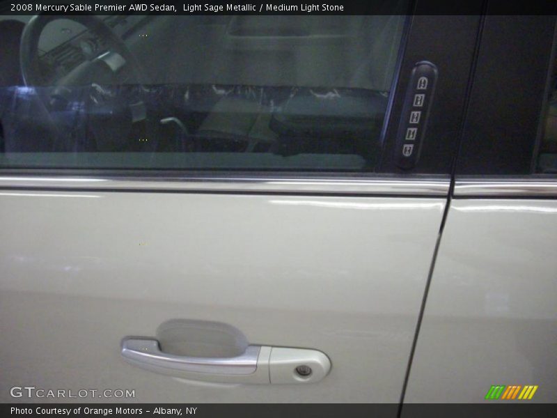 Light Sage Metallic / Medium Light Stone 2008 Mercury Sable Premier AWD Sedan
