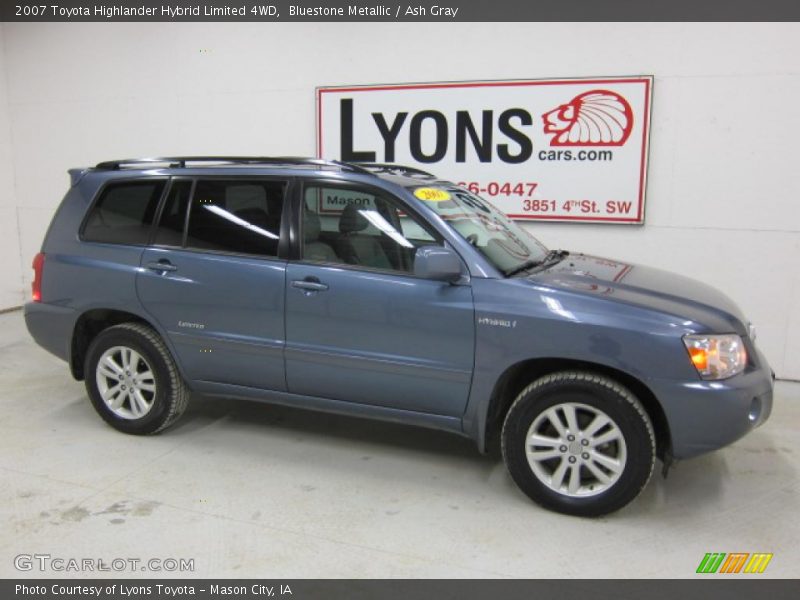 Bluestone Metallic / Ash Gray 2007 Toyota Highlander Hybrid Limited 4WD