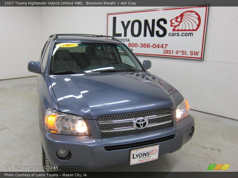 Bluestone Metallic / Ash Gray 2007 Toyota Highlander Hybrid Limited 4WD