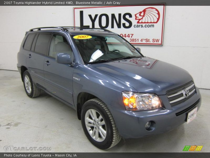 Bluestone Metallic / Ash Gray 2007 Toyota Highlander Hybrid Limited 4WD