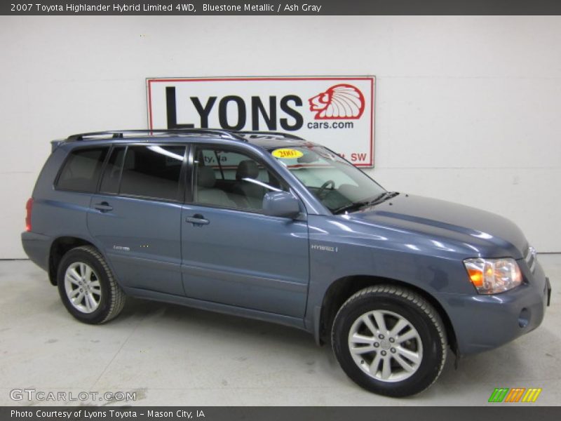 Bluestone Metallic / Ash Gray 2007 Toyota Highlander Hybrid Limited 4WD