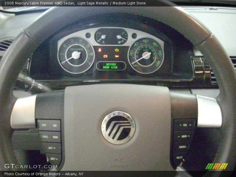 Light Sage Metallic / Medium Light Stone 2008 Mercury Sable Premier AWD Sedan