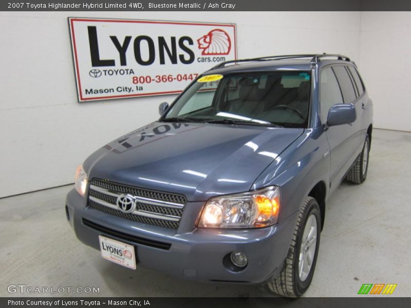 Bluestone Metallic / Ash Gray 2007 Toyota Highlander Hybrid Limited 4WD
