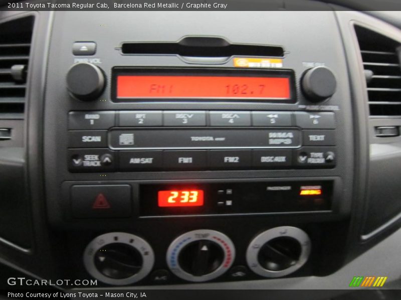 Barcelona Red Metallic / Graphite Gray 2011 Toyota Tacoma Regular Cab