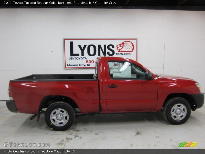 Barcelona Red Metallic / Graphite Gray 2011 Toyota Tacoma Regular Cab
