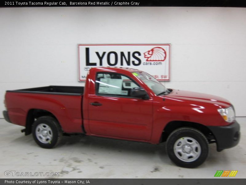Barcelona Red Metallic / Graphite Gray 2011 Toyota Tacoma Regular Cab
