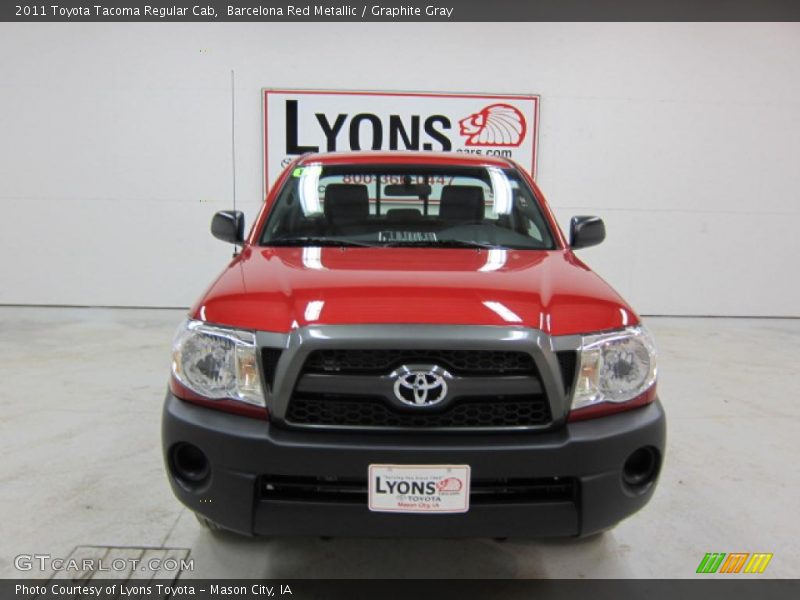 Barcelona Red Metallic / Graphite Gray 2011 Toyota Tacoma Regular Cab