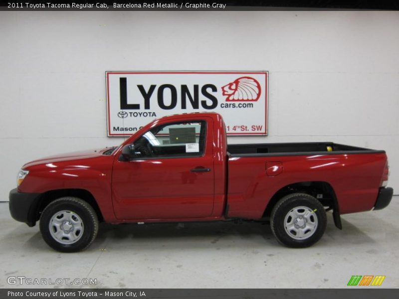 Barcelona Red Metallic / Graphite Gray 2011 Toyota Tacoma Regular Cab