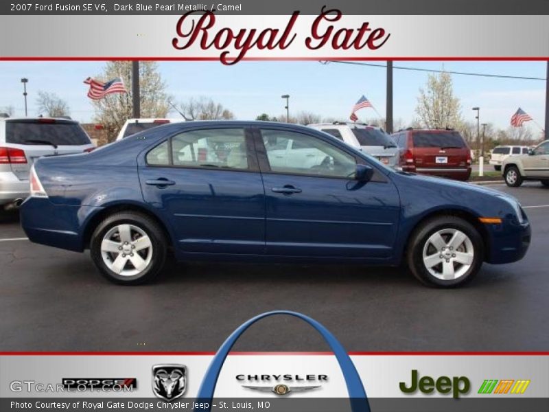 Dark Blue Pearl Metallic / Camel 2007 Ford Fusion SE V6