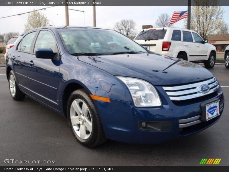 Dark Blue Pearl Metallic / Camel 2007 Ford Fusion SE V6