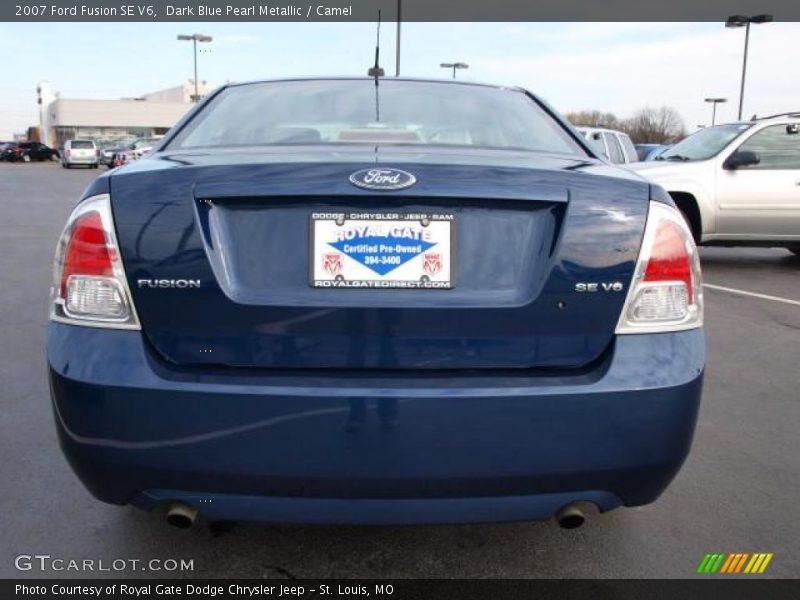 Dark Blue Pearl Metallic / Camel 2007 Ford Fusion SE V6