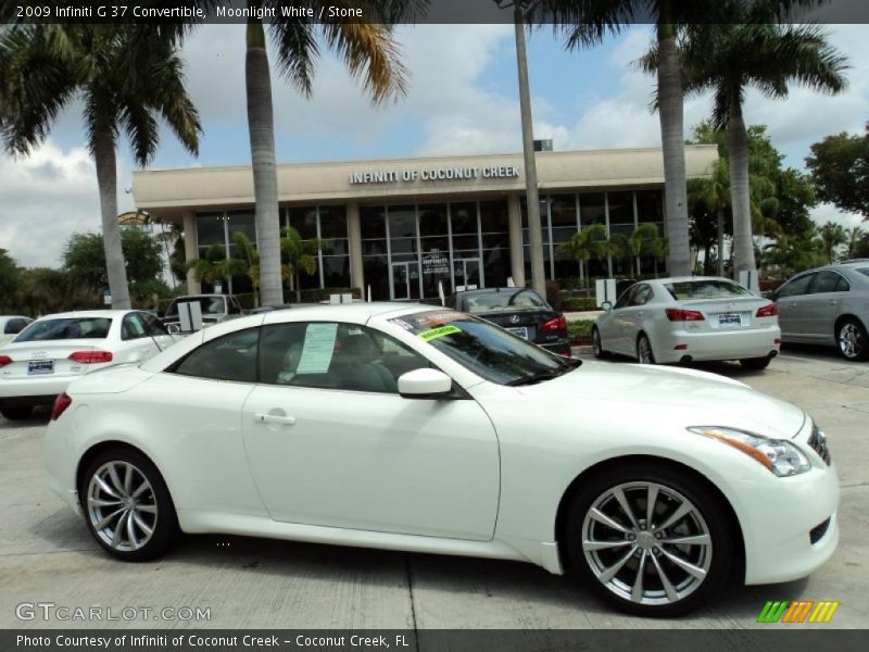 Moonlight White / Stone 2009 Infiniti G 37 Convertible