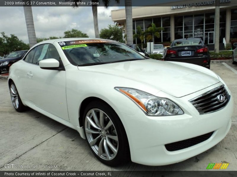 Moonlight White / Stone 2009 Infiniti G 37 Convertible