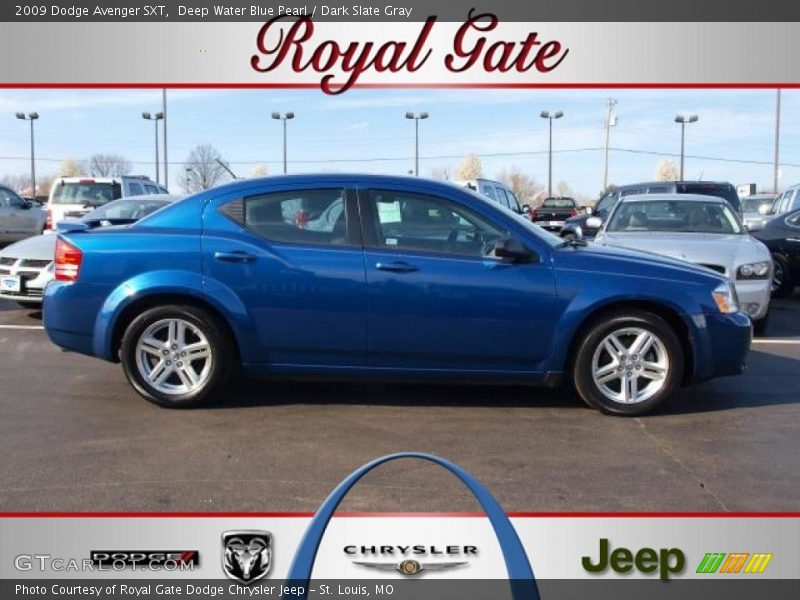 Deep Water Blue Pearl / Dark Slate Gray 2009 Dodge Avenger SXT