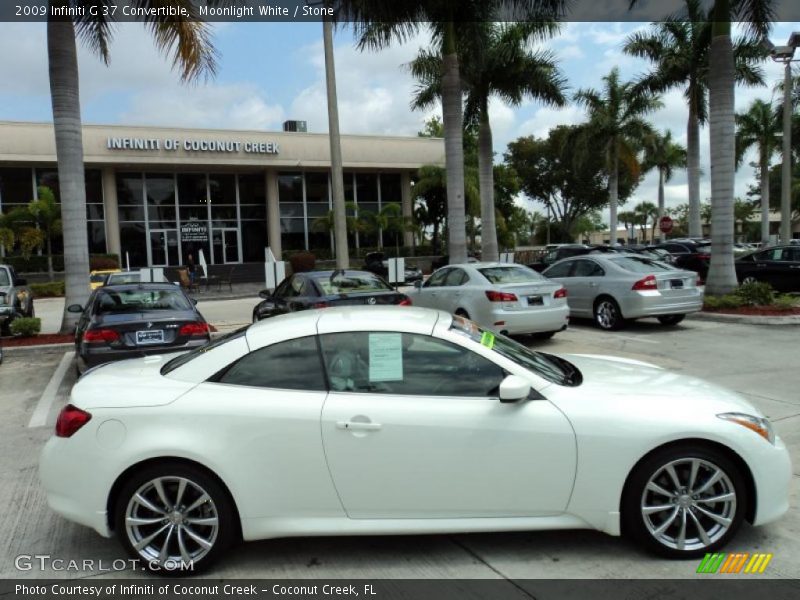 Moonlight White / Stone 2009 Infiniti G 37 Convertible