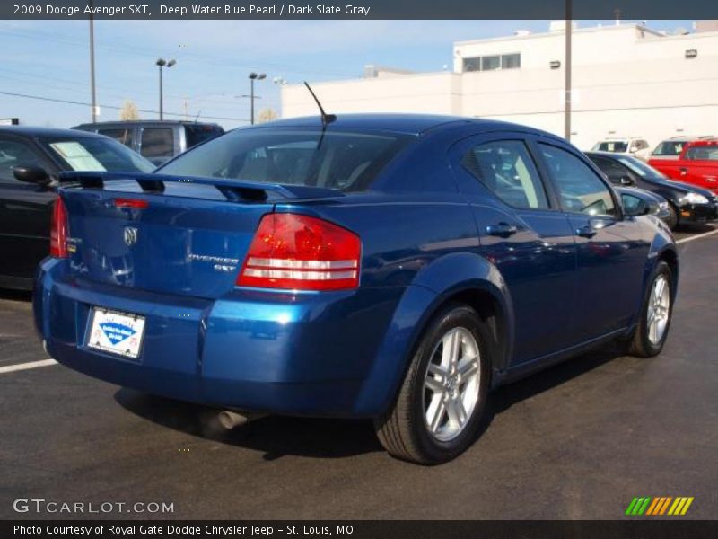 Deep Water Blue Pearl / Dark Slate Gray 2009 Dodge Avenger SXT