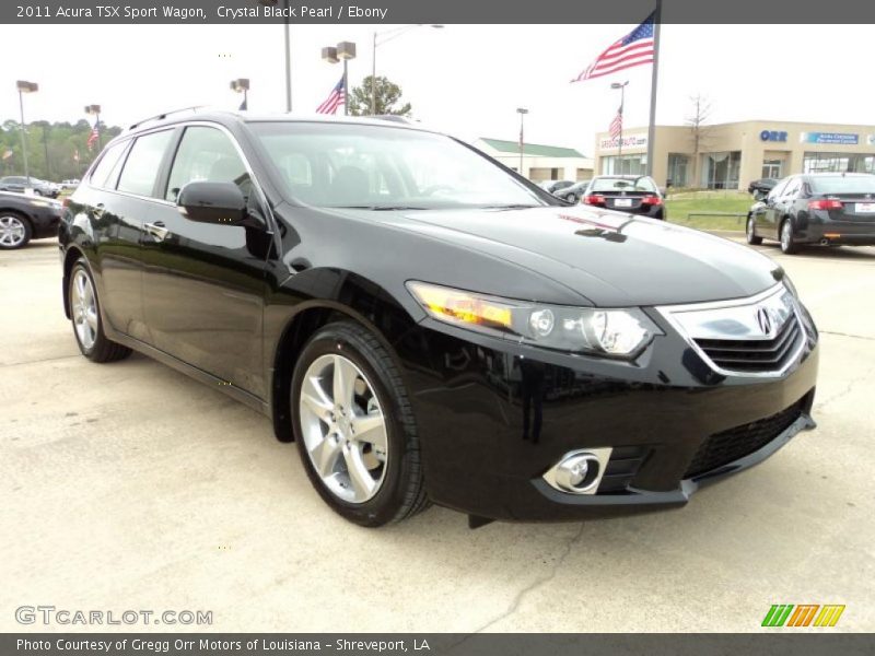 Crystal Black Pearl / Ebony 2011 Acura TSX Sport Wagon