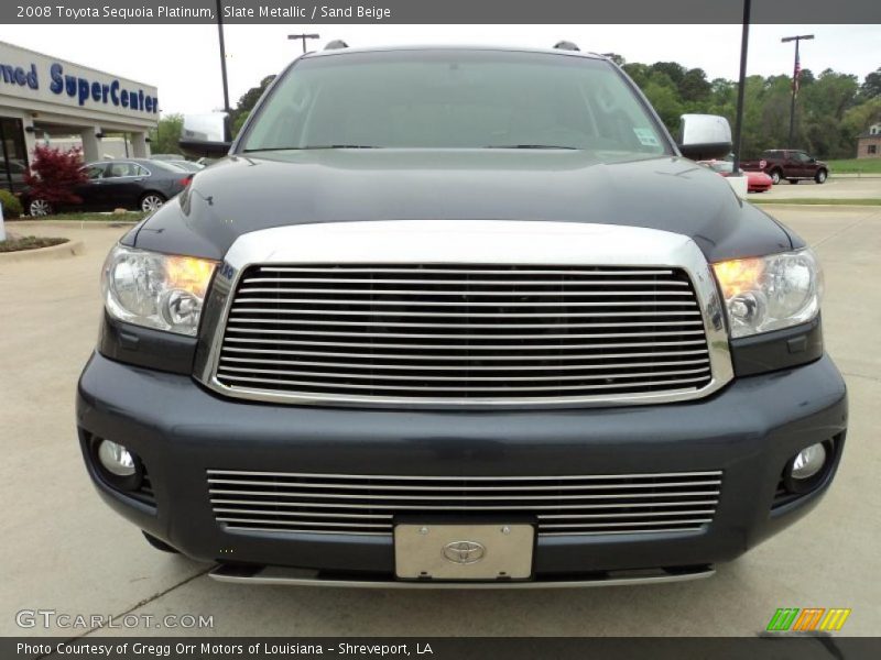 Slate Metallic / Sand Beige 2008 Toyota Sequoia Platinum