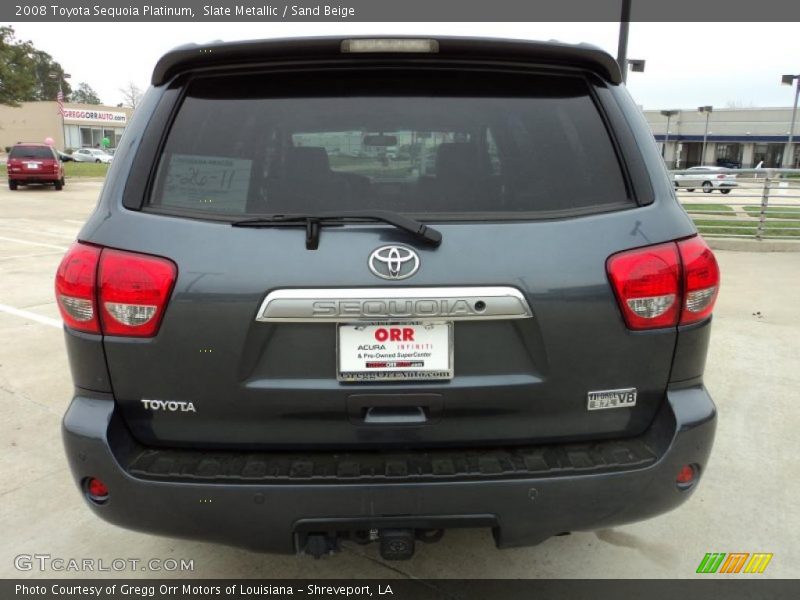 Slate Metallic / Sand Beige 2008 Toyota Sequoia Platinum