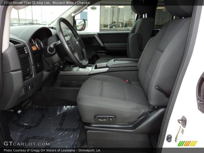 Blizzard White / Charcoal 2010 Nissan Titan SE King Cab