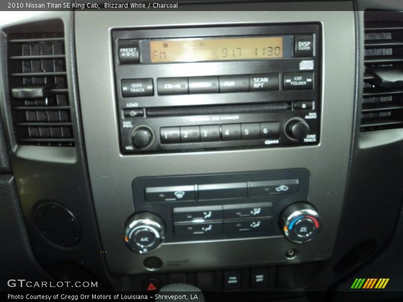Blizzard White / Charcoal 2010 Nissan Titan SE King Cab