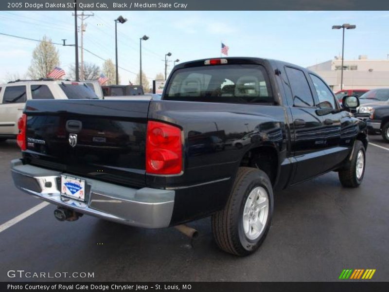 Black / Medium Slate Gray 2005 Dodge Dakota SLT Quad Cab