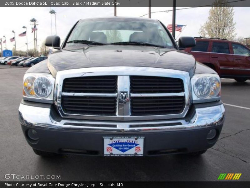 Black / Medium Slate Gray 2005 Dodge Dakota SLT Quad Cab