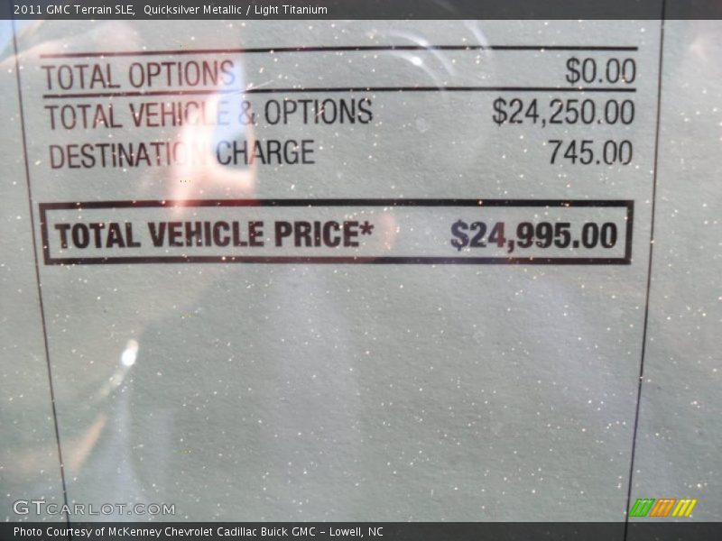 Quicksilver Metallic / Light Titanium 2011 GMC Terrain SLE
