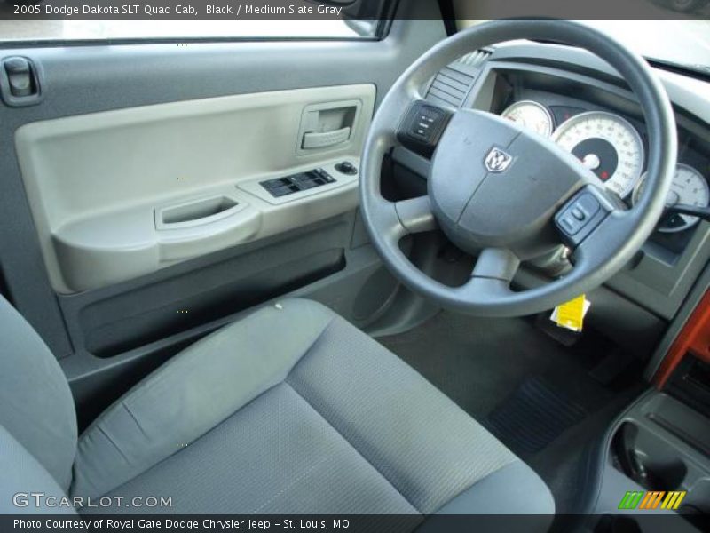 Black / Medium Slate Gray 2005 Dodge Dakota SLT Quad Cab