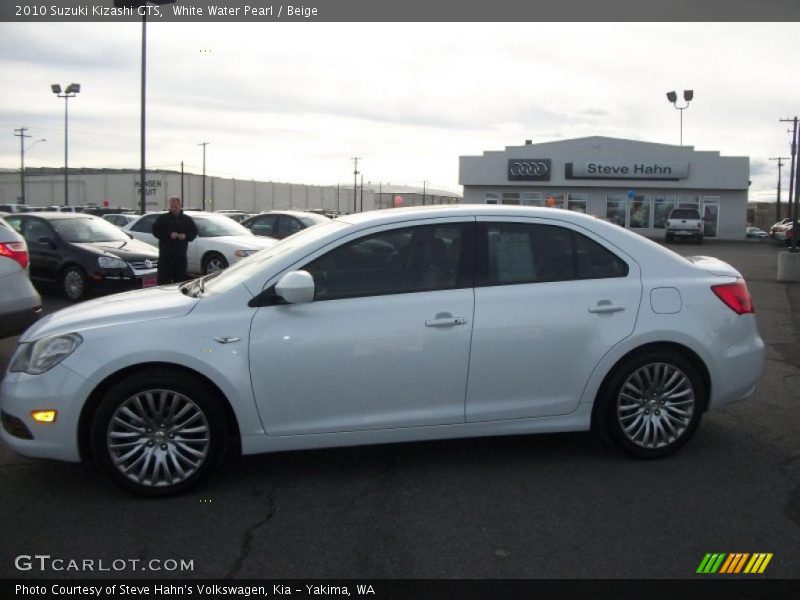 White Water Pearl / Beige 2010 Suzuki Kizashi GTS