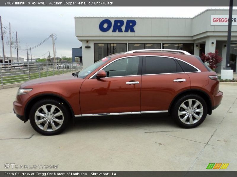 Autumn Copper Metallic / Brick/Black 2007 Infiniti FX 45 AWD