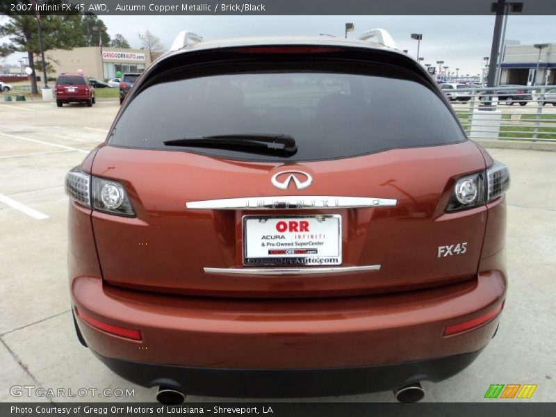 Autumn Copper Metallic / Brick/Black 2007 Infiniti FX 45 AWD