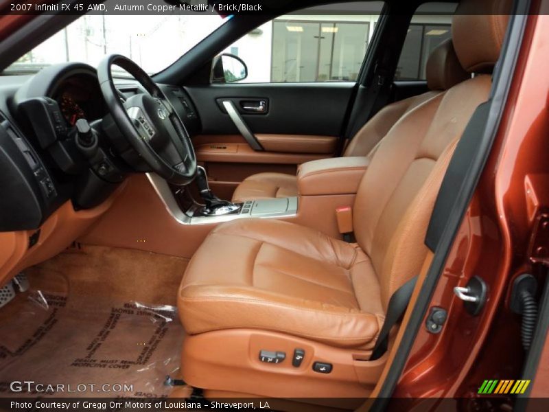  2007 FX 45 AWD Brick/Black Interior