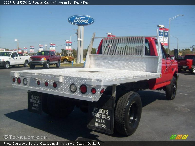 Vermillion Red / Red 1997 Ford F350 XL Regular Cab 4x4