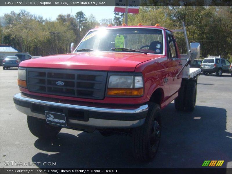 Vermillion Red / Red 1997 Ford F350 XL Regular Cab 4x4