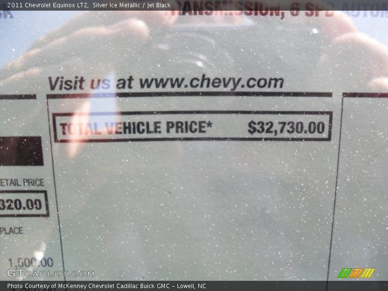 Silver Ice Metallic / Jet Black 2011 Chevrolet Equinox LTZ