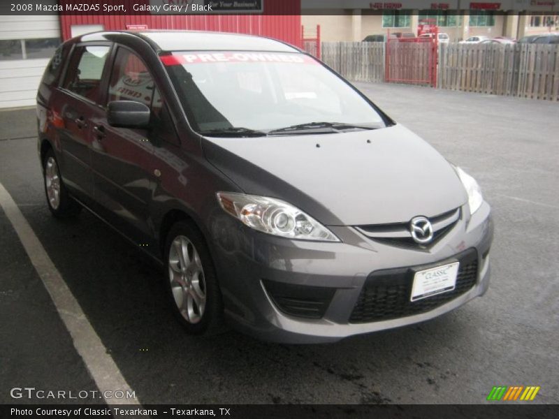 Galaxy Gray / Black 2008 Mazda MAZDA5 Sport