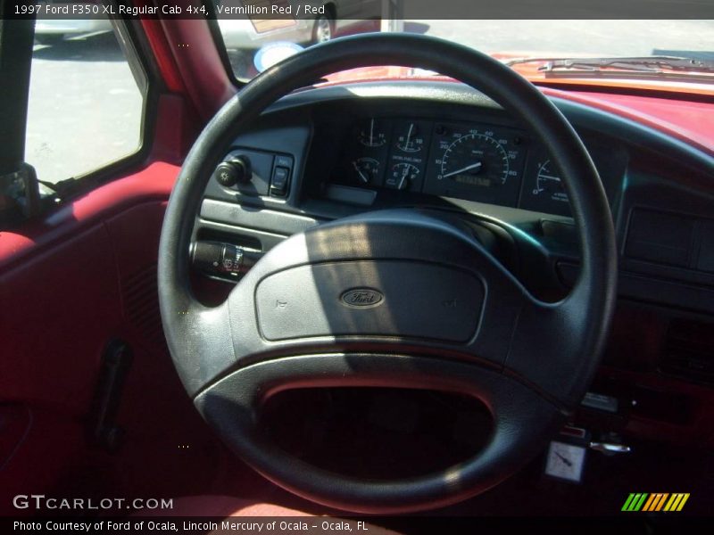 Vermillion Red / Red 1997 Ford F350 XL Regular Cab 4x4