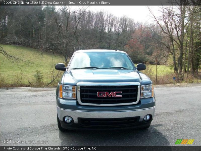 Stealth Gray Metallic / Ebony 2008 GMC Sierra 1500 SLE Crew Cab 4x4