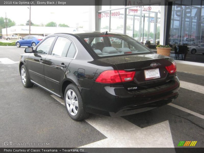 Ebony Black / Beige 2010 Kia Optima LX
