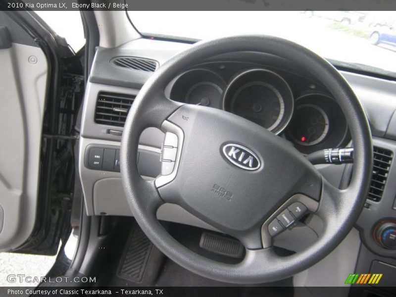 Ebony Black / Beige 2010 Kia Optima LX