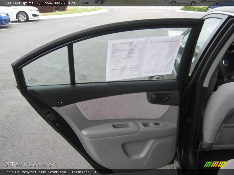 Ebony Black / Beige 2010 Kia Optima LX