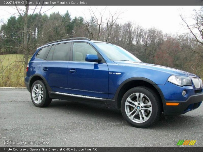 Montego Blue Metallic / Sand Beige 2007 BMW X3 3.0si