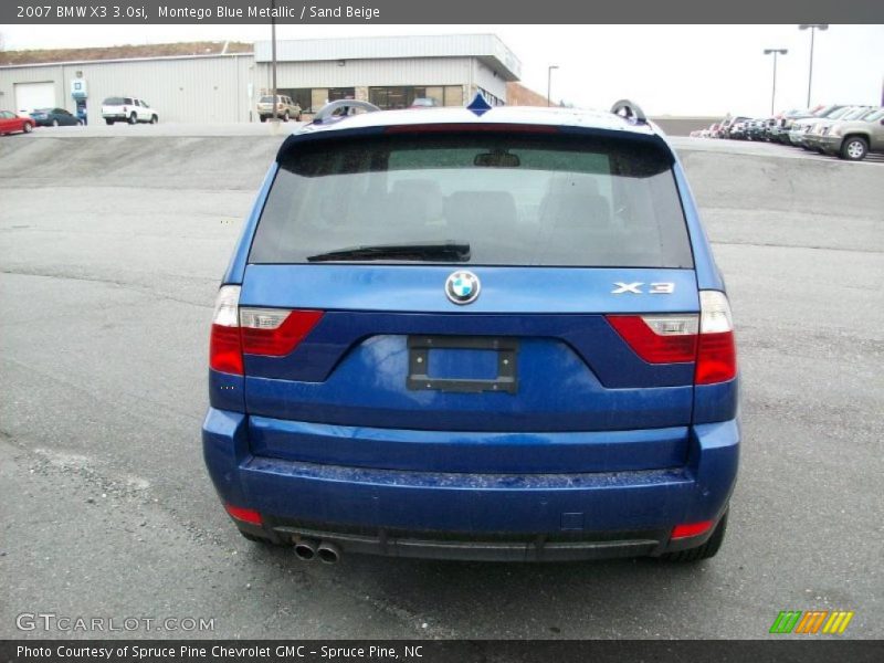 Montego Blue Metallic / Sand Beige 2007 BMW X3 3.0si