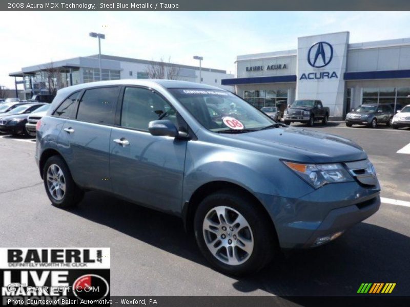Steel Blue Metallic / Taupe 2008 Acura MDX Technology
