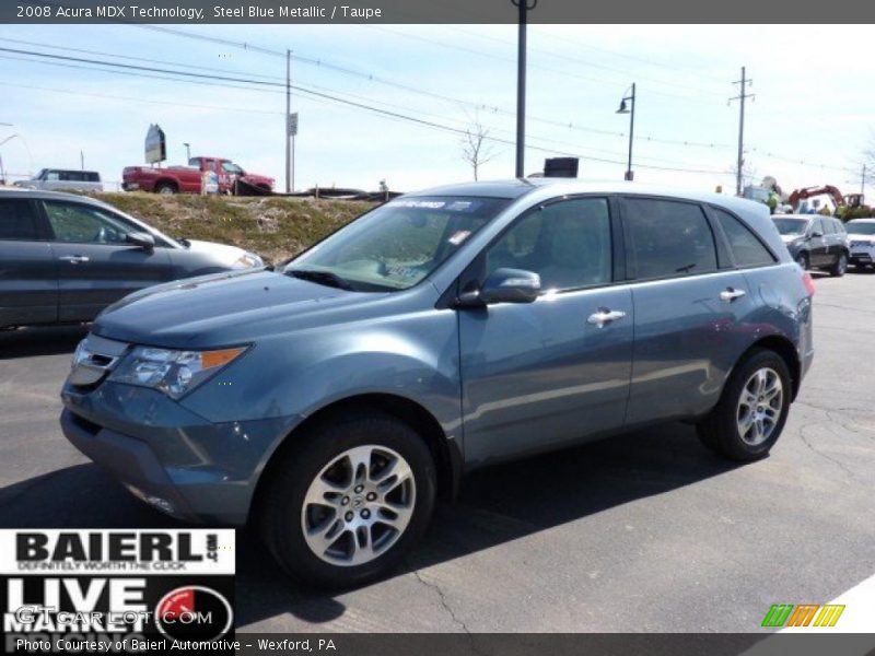 Steel Blue Metallic / Taupe 2008 Acura MDX Technology
