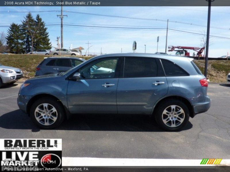 Steel Blue Metallic / Taupe 2008 Acura MDX Technology