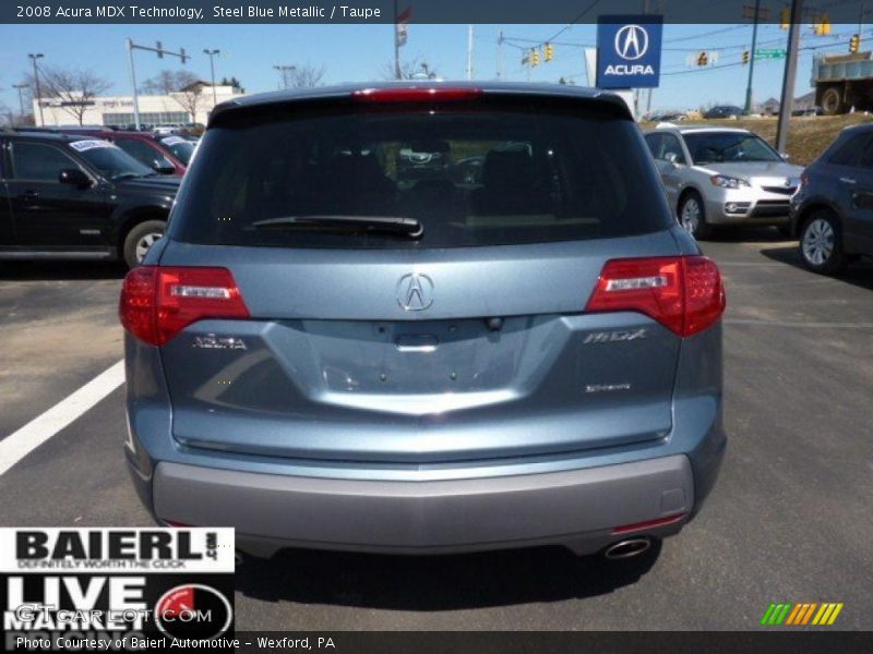 Steel Blue Metallic / Taupe 2008 Acura MDX Technology