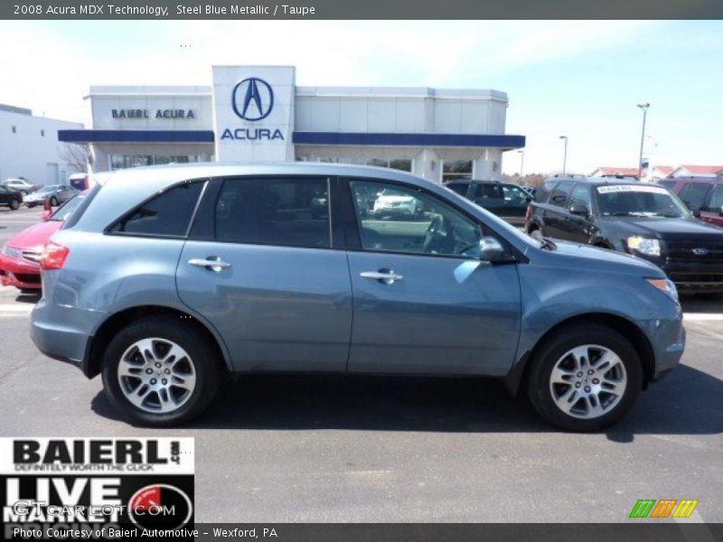 Steel Blue Metallic / Taupe 2008 Acura MDX Technology
