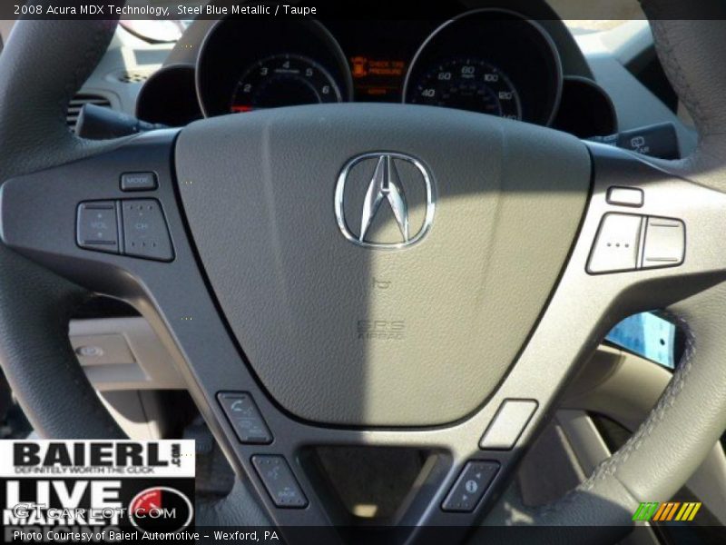 Steel Blue Metallic / Taupe 2008 Acura MDX Technology